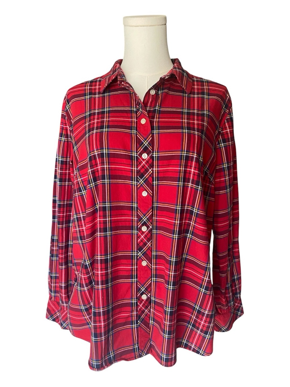 Talbots Plaid Button Down Shirt